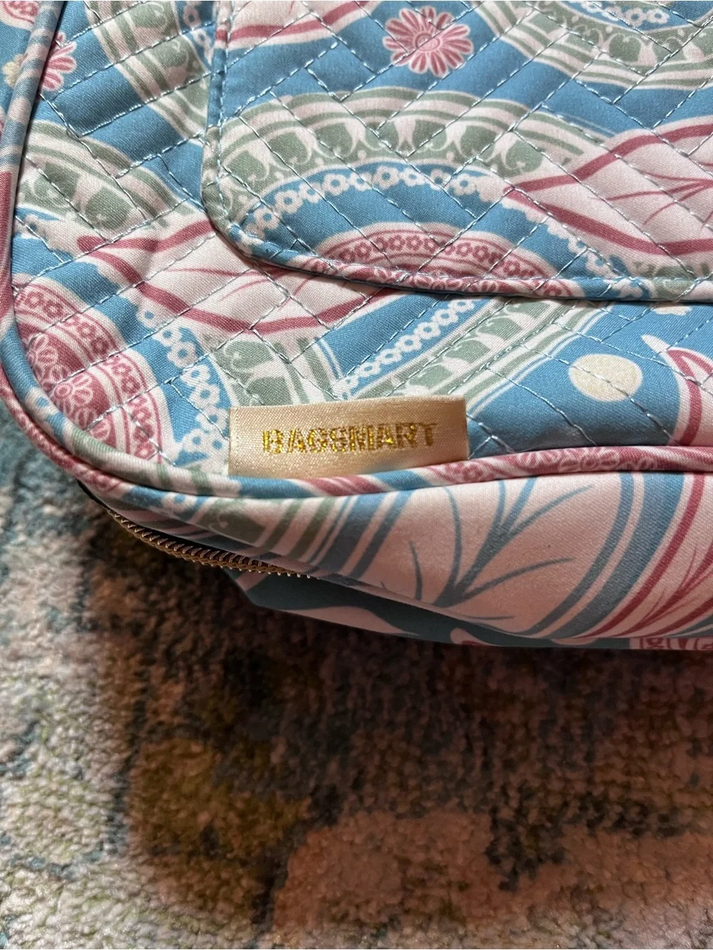 Quilted Paisley Travel Organizer Bag